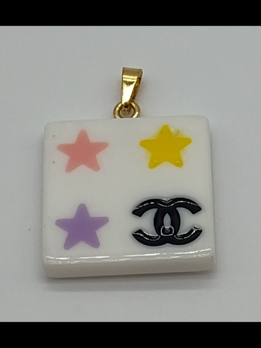 CHANEL A23 Pastel Star Tile Zipper Pull Charm Pendant Kawaii CC Collector Piece